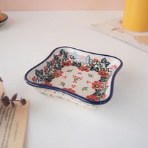 세라미카아티스티나 낮은 사각 찬기, 1966, 1개