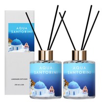 플렌느 퍼퓸 랜드마크 디퓨저 250m x 2p + 섬유스틱 10p 세트, 아쿠아산토리니