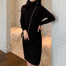 레몬소울 라텔 폴라 미디 니트 원피스