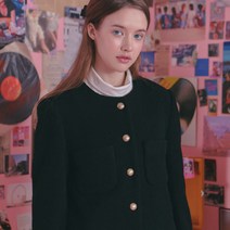 벰버 여성용 POCKET ROUND TWEED JACKET