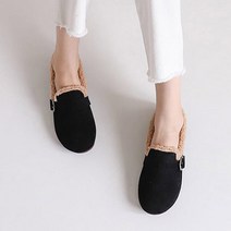 코나블루 여성용 퍼 뽀글이 안감 버클 로퍼 단화 1.5cm DT3158