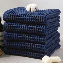 소프트터치 와플 타월 130g 30수 면사, 네이비, 5개