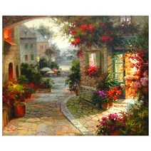 케이엠엘리 3D 사각 보석십자수 DIY 30 x 30 cm, 낭만의 거리, 1개