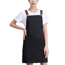 올하이 어린이집교사 요양보호사 카페 앞치마 65 x 70 cm, 블랙, 1개