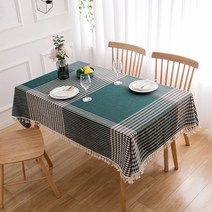 패브릭체크 식탁보, TYPE3, 110 x 110 cm