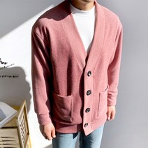 머시따 남성용 부드러운 베이직 루즈핏 가디건