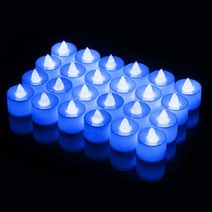 올인템 이디오 LED 전자초 티라이트 24p, 블루