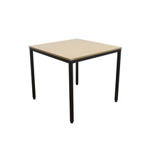 다가구 프래그마 책상 80 x 80 cm, 상판(비치) + 프레임(블랙)