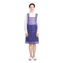 THE앞치마 우레탄 방수 검정파이프 H형 주머니형 앞치마 소, 퍼플, 1개