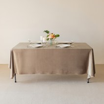 대성섬유 행사용 벨벳 루핑 테이블보, 810 베이지, 중(220 x 150 cm)