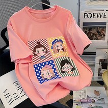 레몬소울 빅사이즈 퐁키 프린팅 반팔티