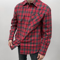 맨타임 남성용 EZZ 데일리 타탄체크 카라셔츠