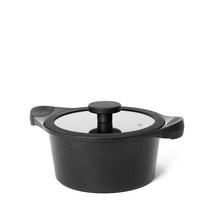 드림셰프 세라믹 인덕션 서빙 양수냄비, 블랙, 20cm