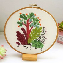 리빙듀오 프랑스 자수 DIY 키트, A-097 22cm, 1세트