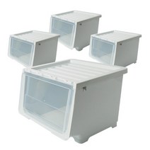 마켓플랜 펠리칸 리빙박스 대형, 그레이, 4개