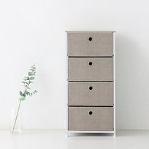 마켓비 NOVEN 패브릭 서랍장 4단 450950, 베이지