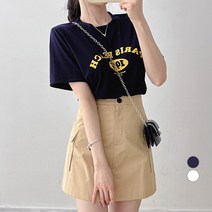 밀키버터 여성용 1972 레터링 레이온 반팔 티셔츠