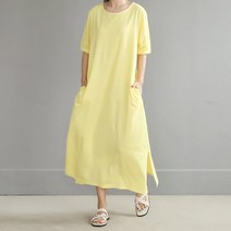 비나인 스코프 옆트임반팔원피스