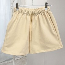 여성용 트레이닝 면 밴딩 반바지 팬츠
