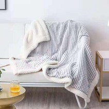 베러바이즈 체크패턴 극세사 담요 어깨 망토 무릎 숄