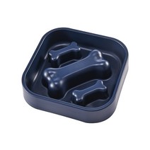 파스텔펫 반려동물 뼈다귀 급체방지 식기 FREE, 네이비, 1개