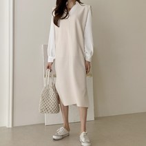 여성용 린다샵 브이넥 슬리브리스 롱 원피스 OPS7365K22