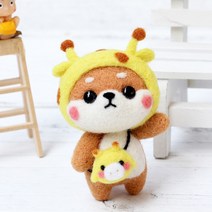 아트조이 DIY 양모펠트 키트, 1세트, 기린 시바