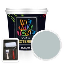WEMIXTONE 외부용 EXTERIOR 페인트 3L + 붓 + 로울러 + 트레이 세트, WMT0267P01(페인트)