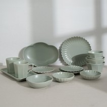 시라쿠스 네이처 2인 원형 한식세트 15p, 한식식기 15p, 그레이