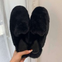 더플로우 여성용 자꾸 만지고 싶은 고급 밍크 털슬리퍼