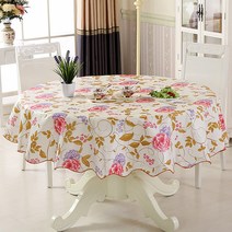 알럽홈 앤틱플라워 원형 방수 식탁보, Type3, 150cm