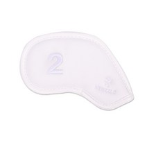 뉴즐 담카우 사피아노 더블사이드 넘버 2번 아이언커버 DBNIRSPA0002, 올화이트 + 화이트자수