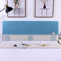 알럽홈 행운 사이드 포켓 침대 헤드커버, 블루그린