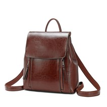 마츠리센 여성용 데일리 가죽 백팩
