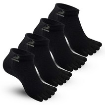 크로커다일 남성용 자수 토슈 발가락 스니커즈 양말 4족 세트 CD240