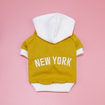 디자인사노 반려동물 뉴욕배색후드, 머스타드