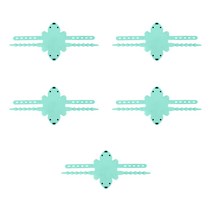 구디푸디 방문 도어락 실리콘 커버 민트, 5개