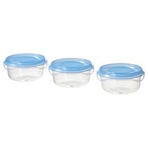 이케아 프루타 식품보관용기 투명블루 70ml 304.449.44, 1개, 3개