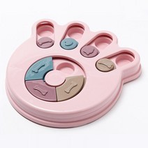 부투펫 강아지 발바닥 모양 노즈워크 간식 지능개발 먹이놀이 장난감, 핑크, 1개