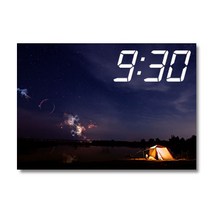 홈마인 LED 캔버스 프린팅 액자 시계 캠핑, A3-HM-CAMPING-06