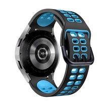 알피나케이스 스마트워치 익스트림 스포츠 실리콘 날개형 스트랩, 블랙 + 블루