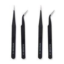 VETUS 핀셋 속눈썹연장재료 2종 x 2p 세트, 혼합색상, 1세트