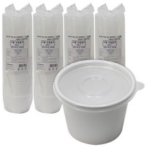 국물 용기 + 뚜껑 270ml, 25개입, 4개