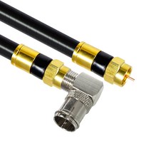 마하링크 골드 고급형 RF 안테나 5C 꺾임 동축 케이블, MLZ-GRL030(블랙)