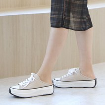 여성용 슈벨 람지 통굽 키높이 캐주얼 스니커즈 슬리퍼