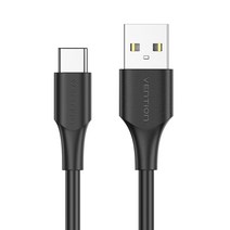 벤션 USB C타입 고속충전 케이블 CTH, 블랙, 1개, 2m