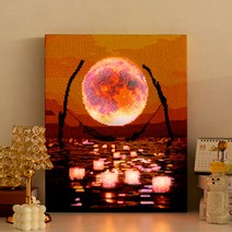 아트조이 DIY LED 캔버스형 보석십자수 40 x 50 cm, 문라이트 테라피, 1개