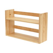 아카시아 2단 미니 선반장, 내추럴우드, 1개