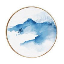 홈인테리어 원형 풍경 동양화 그림 액자 YT_RA916 H타입, 골드