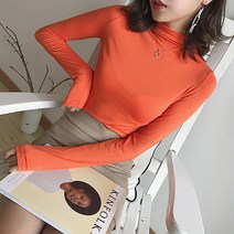 레몬소울 여성용 이로나 슬림 반목 긴팔 티셔츠